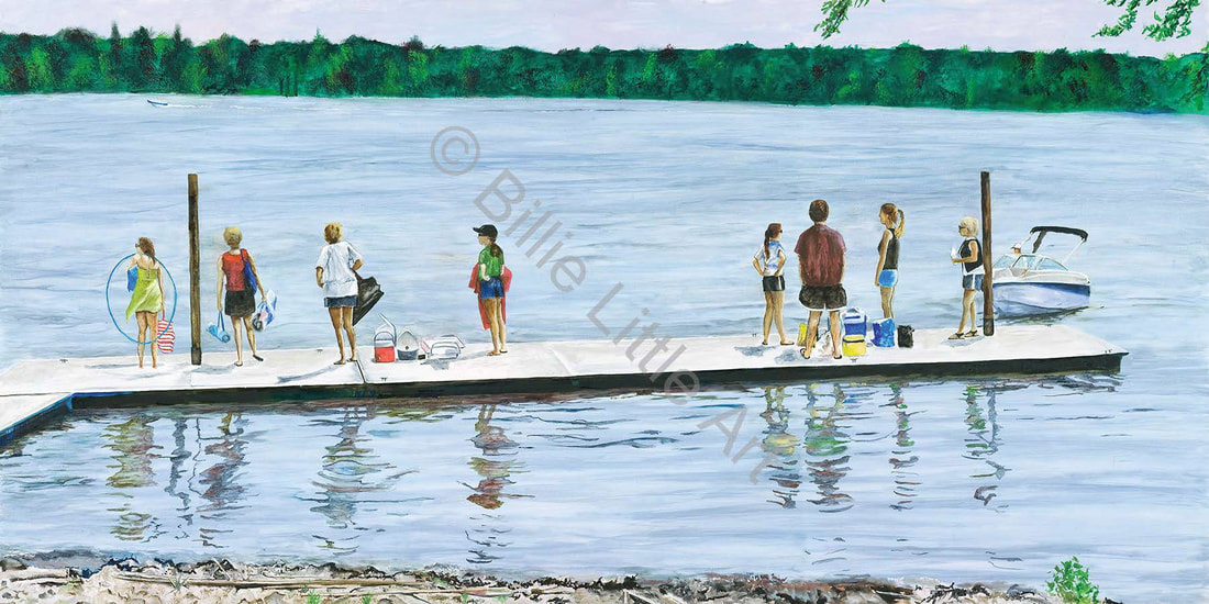 River Dock Painting