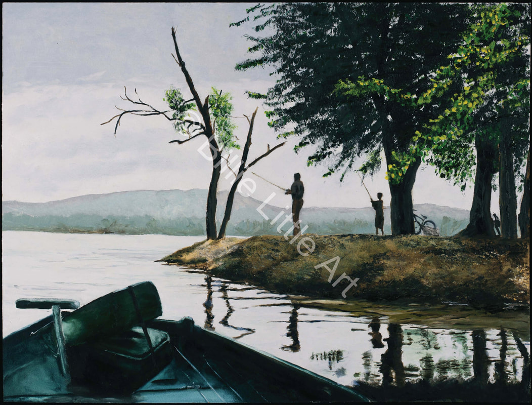 Point River Fishing Painting