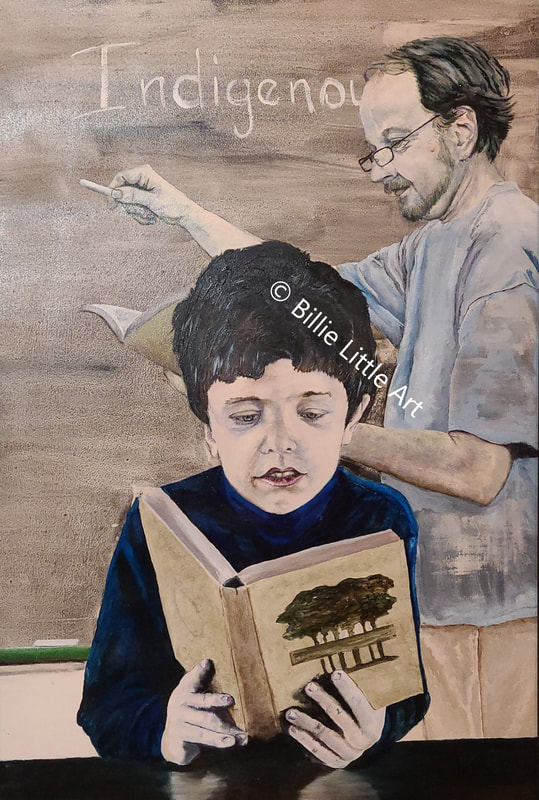 Boy Teacher Whimsical Painting